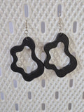 Black Ripple Earrings