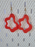 Red Ripple Earrings