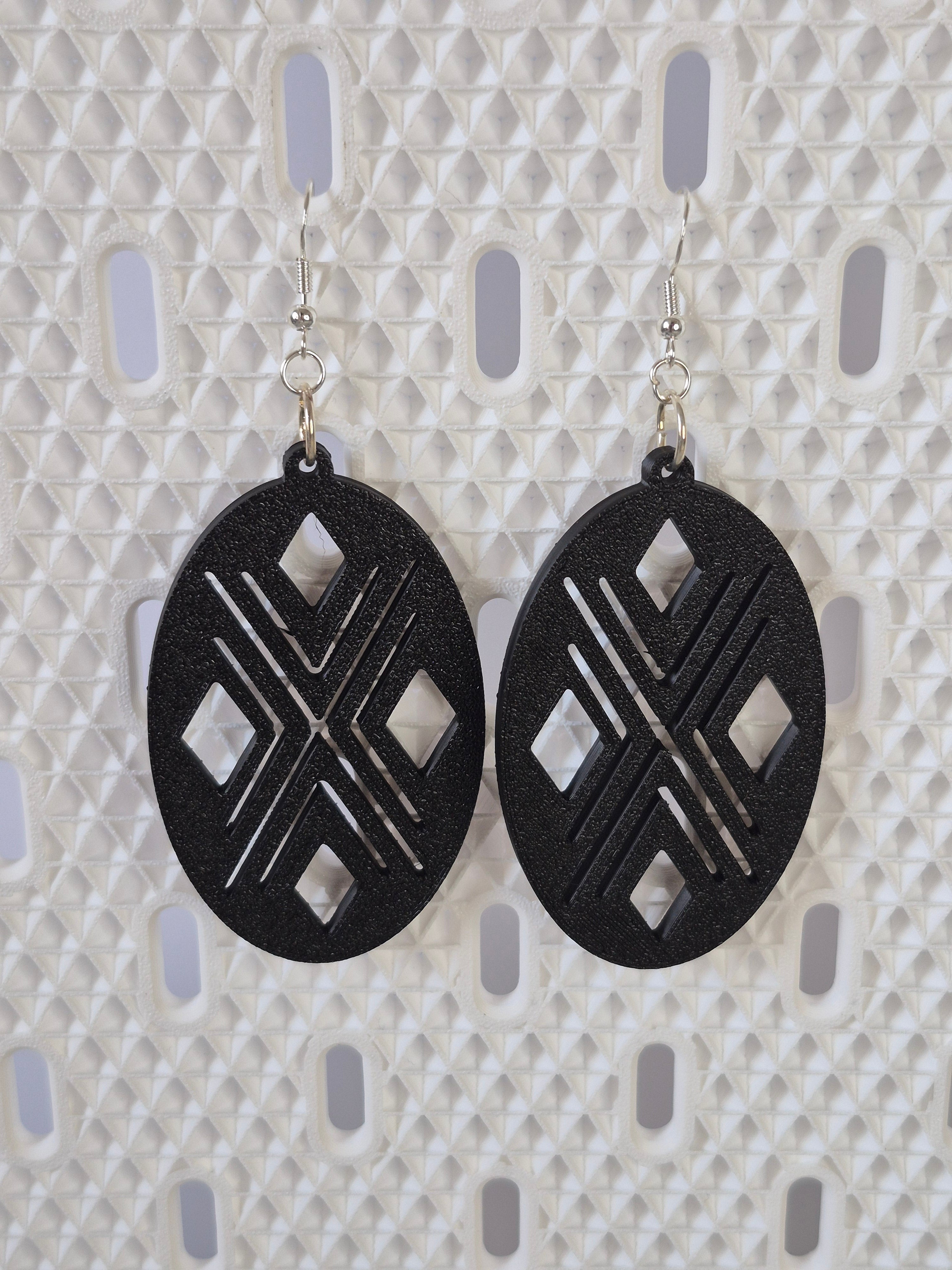 Black Native Window Earrings