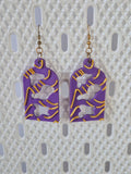 Gold Mirror Earrings (Indigo)