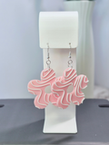 Pink Daisy Grooves Earrings