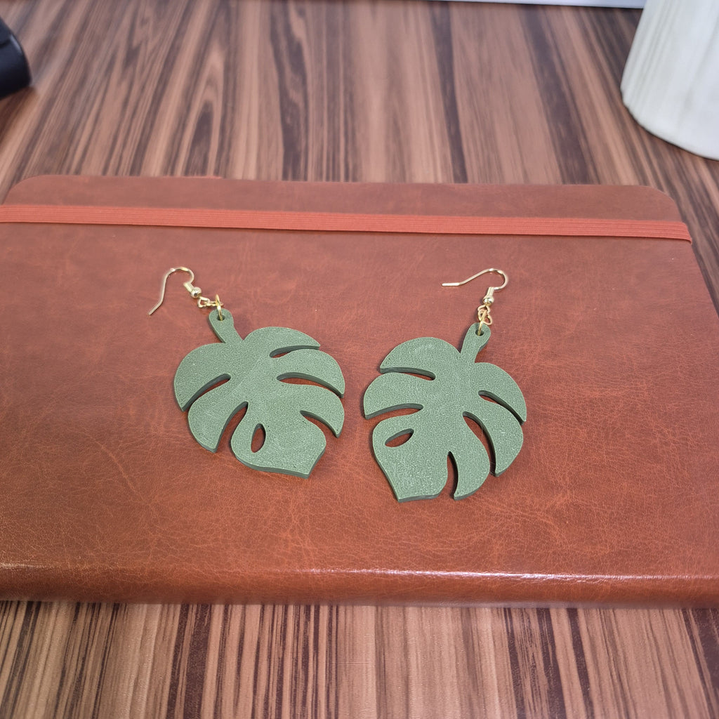 Monstera Earrings