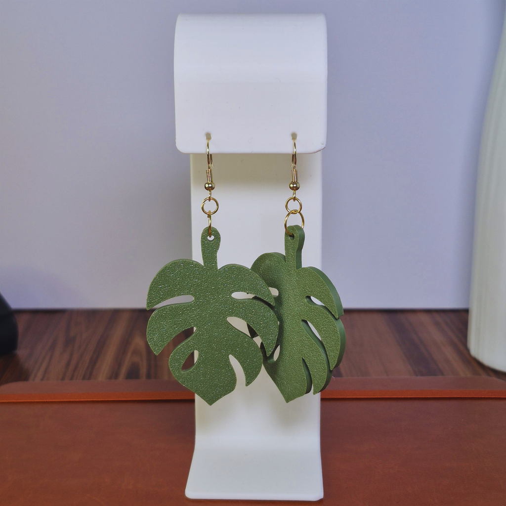 Monstera Earrings