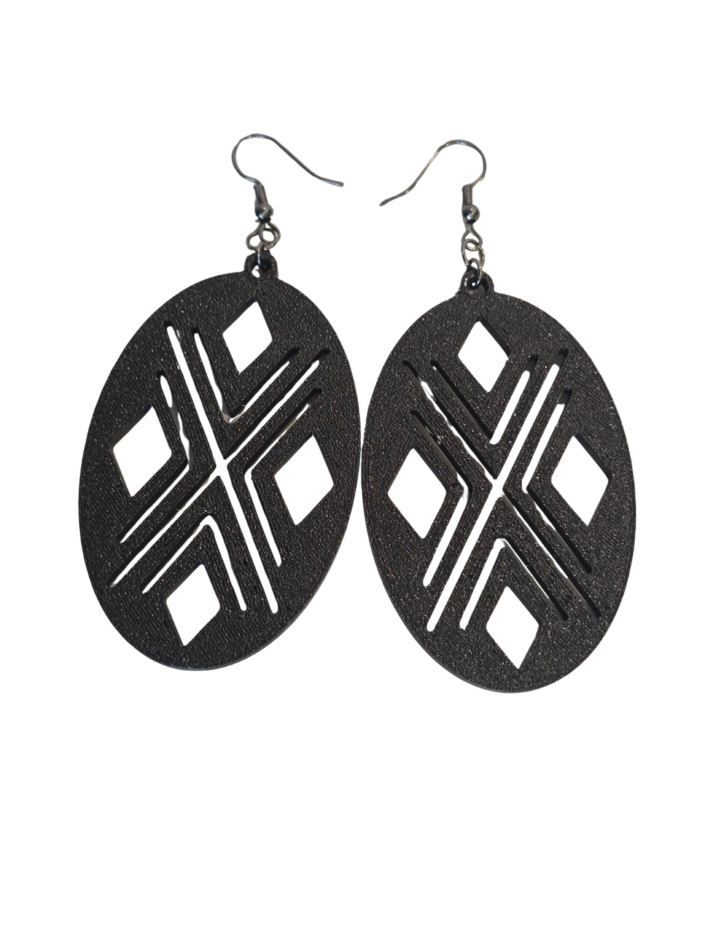 Black Native Window Earrings