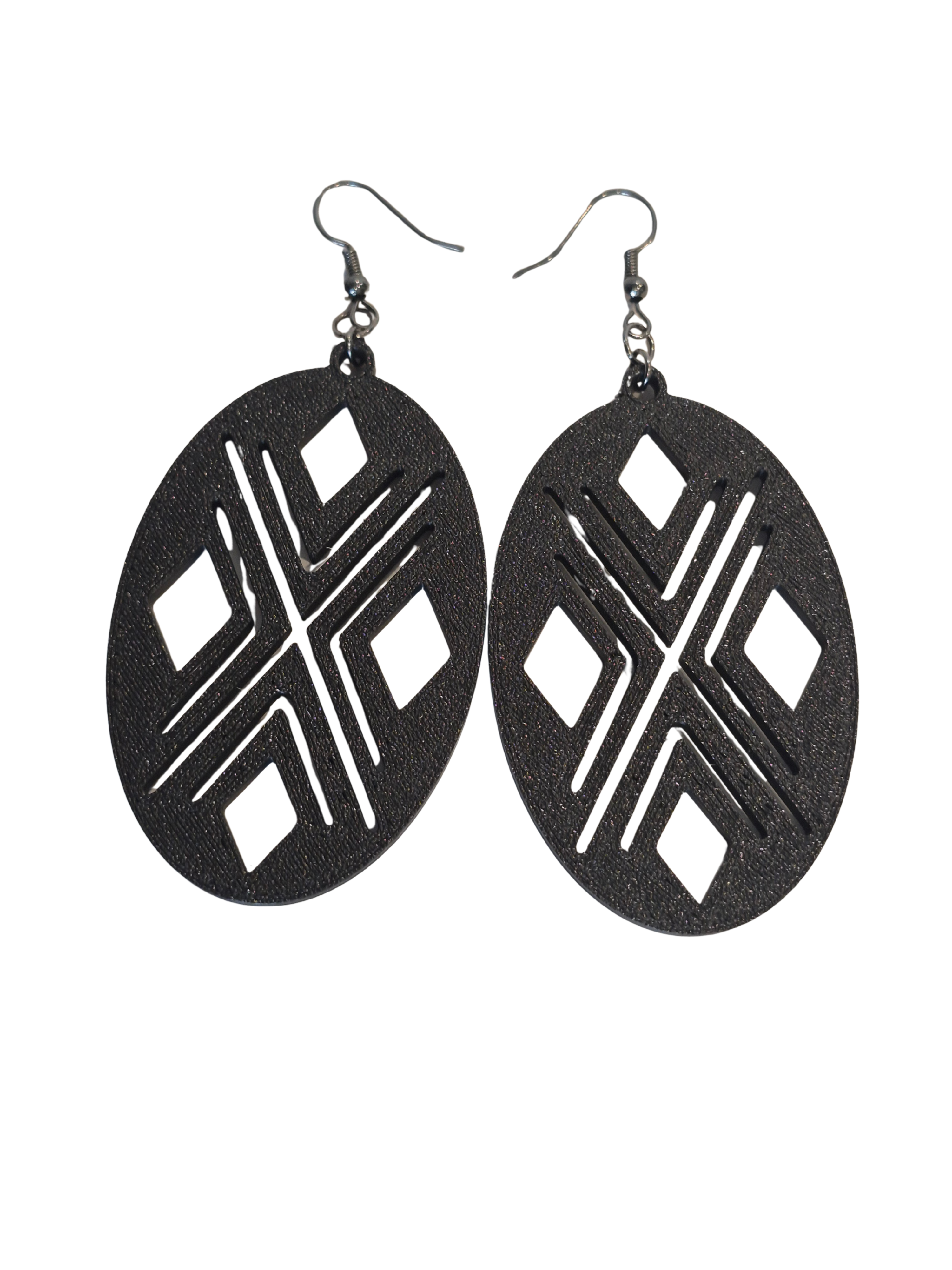 Black Native Window Earrings