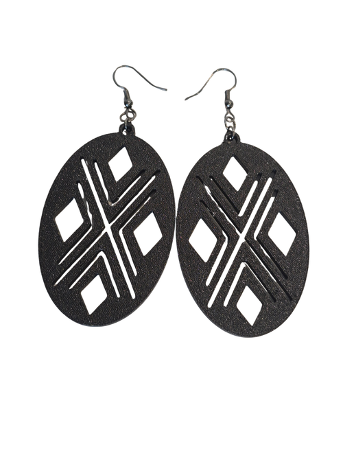Black Native Window Earrings