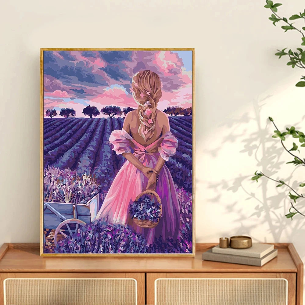 Pink Woman Diamond Painting Kit