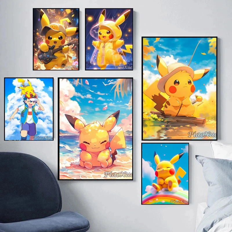 5D Diamond Painting Anime Pikachu