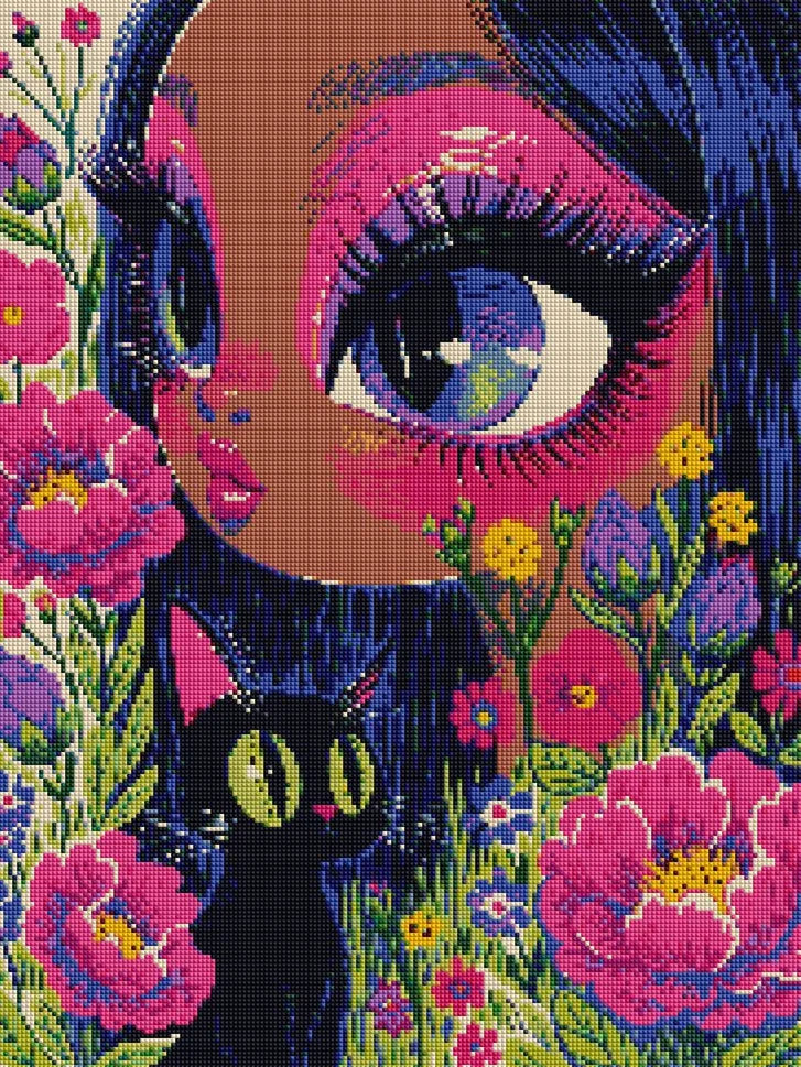 Diamond Painting Kit Big Eye Whimsical Girl