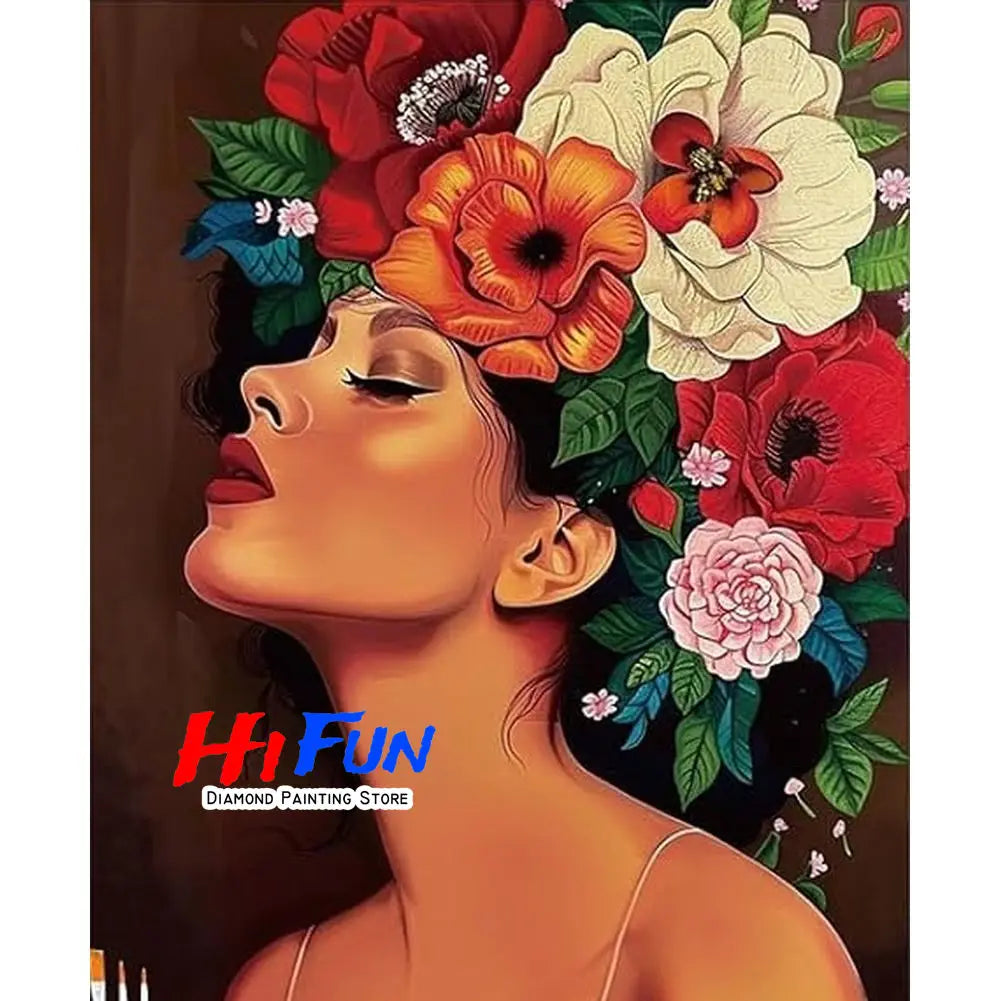 1pc frameless Black Art Diamond Painting DIY Diamond Embroidery Cross Stitch African American Woman Mosaic Rhinestone Kit Home D