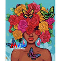 1pc frameless Black Art Diamond Painting DIY Diamond Embroidery Cross Stitch African American Woman Mosaic Rhinestone Kit Home D