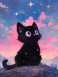 Starry Cat Diamond Painting Kit