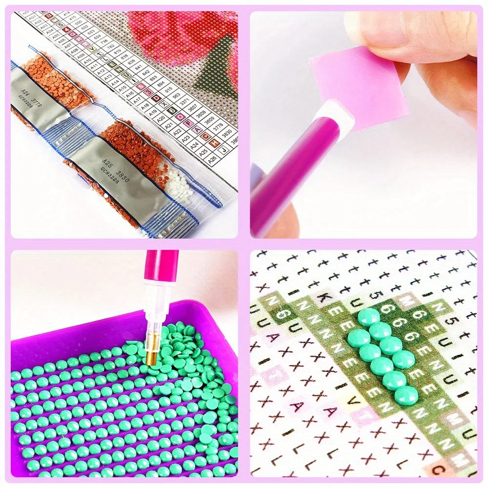 Pink Woman Diamond Painting Kit