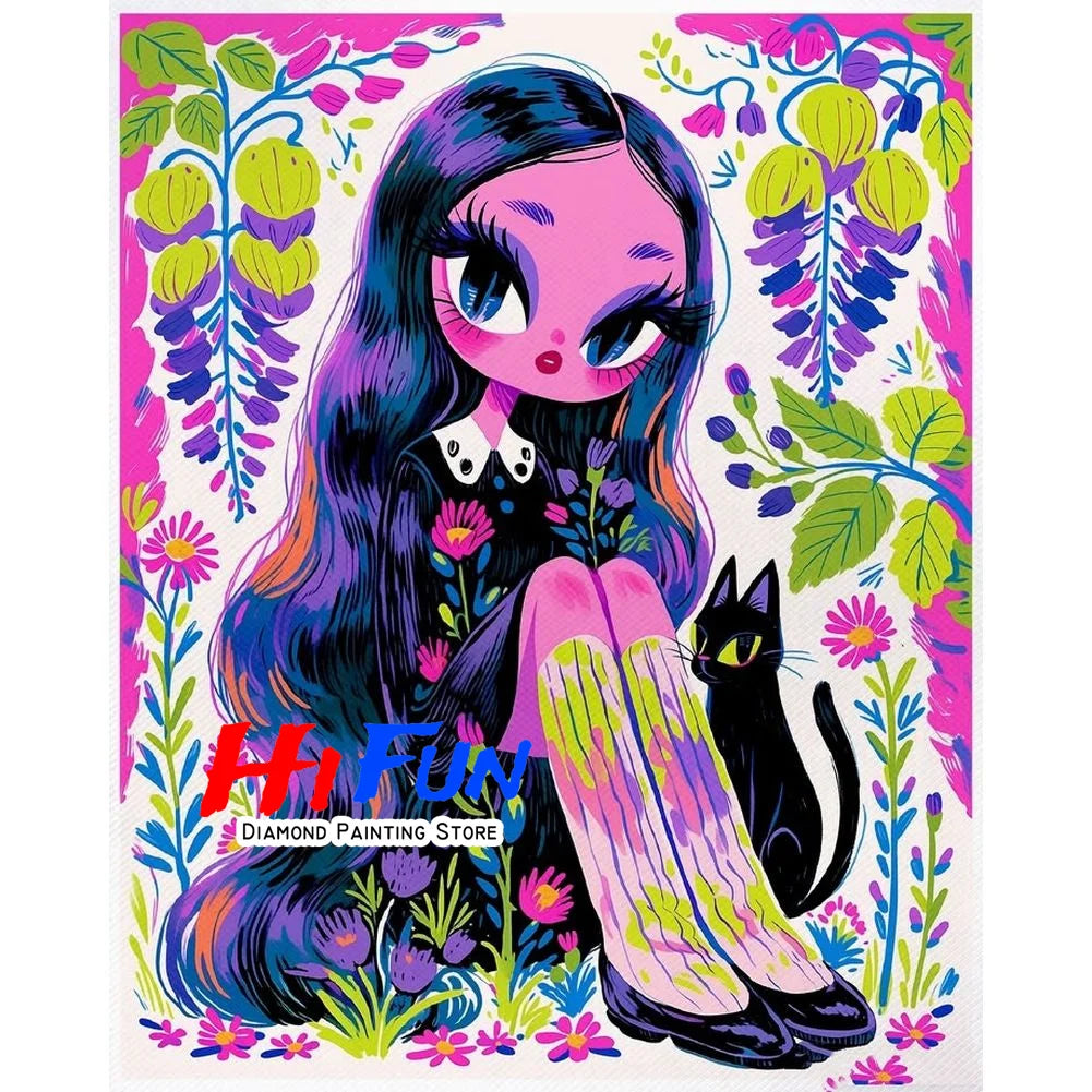 Diamond Painting Kit Big Eye Whimsical Girl