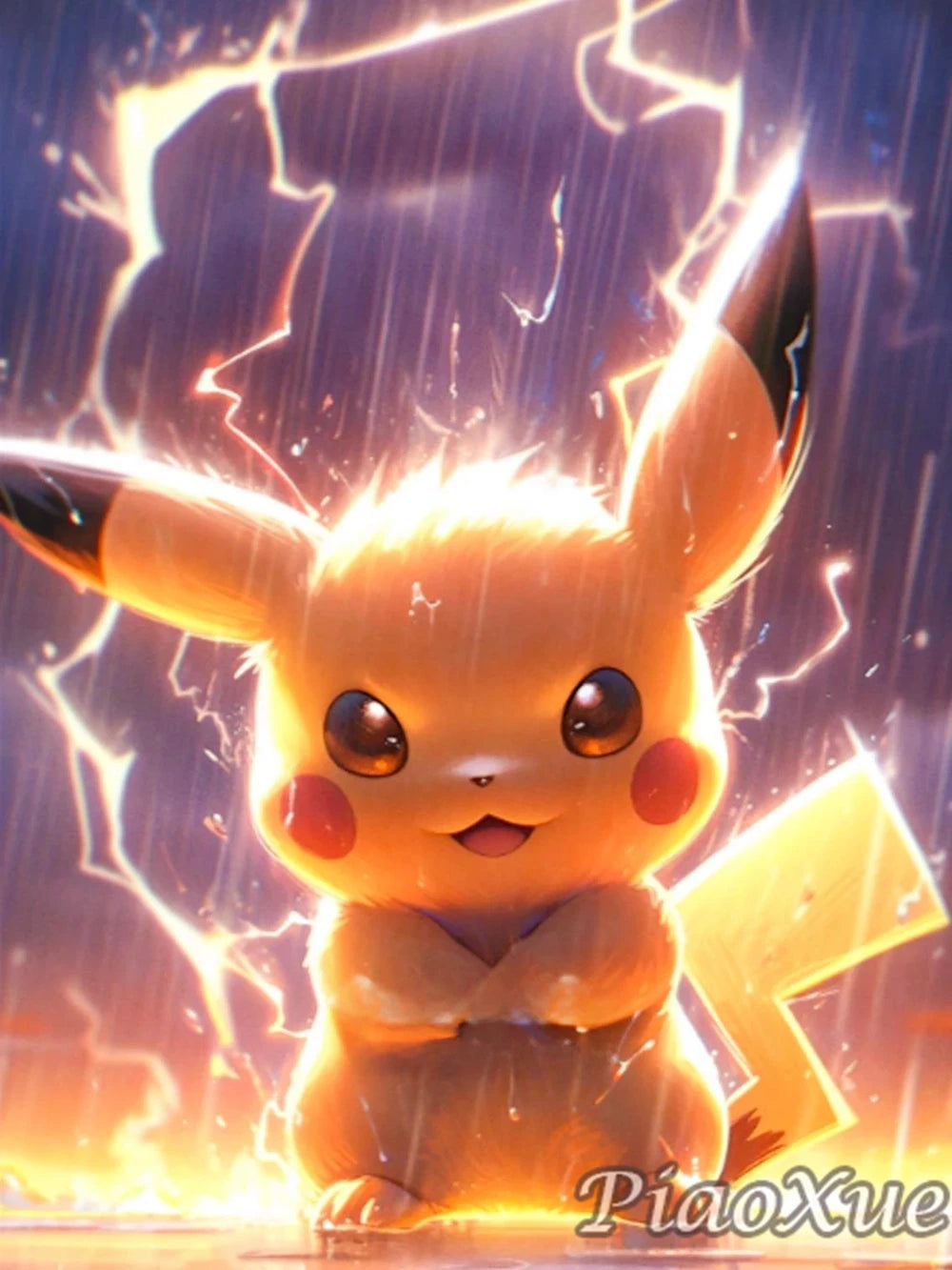 5D Diamond Painting Anime Pikachu