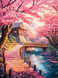 Sakura Temple Diamond Painting