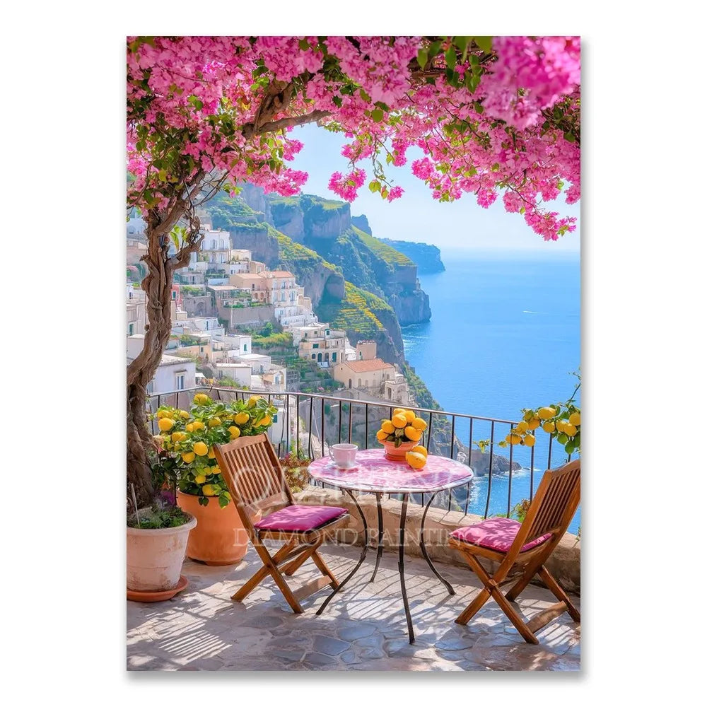 European Architecture 5D DIY Diamond Painting Kit Natural Landscape Full Diamond Mosaic Cross Stitch Kit Room Decoration Gift