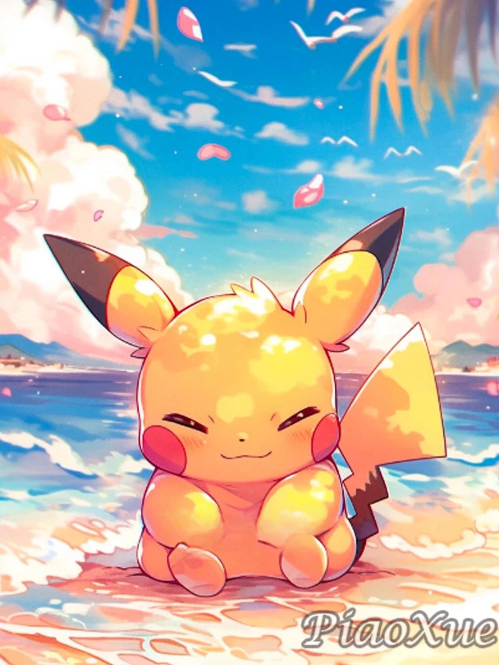 5D Diamond Painting Anime Pikachu