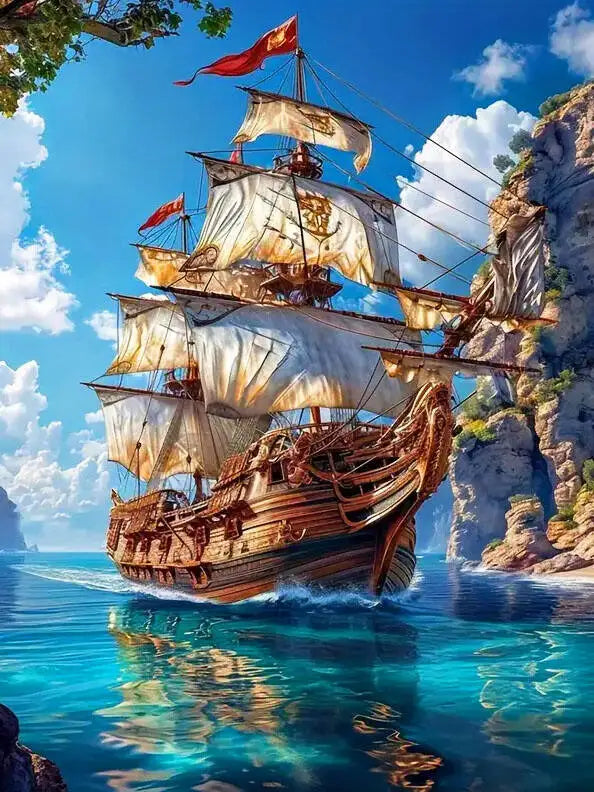 Sailing Ship Diamond Art Painting