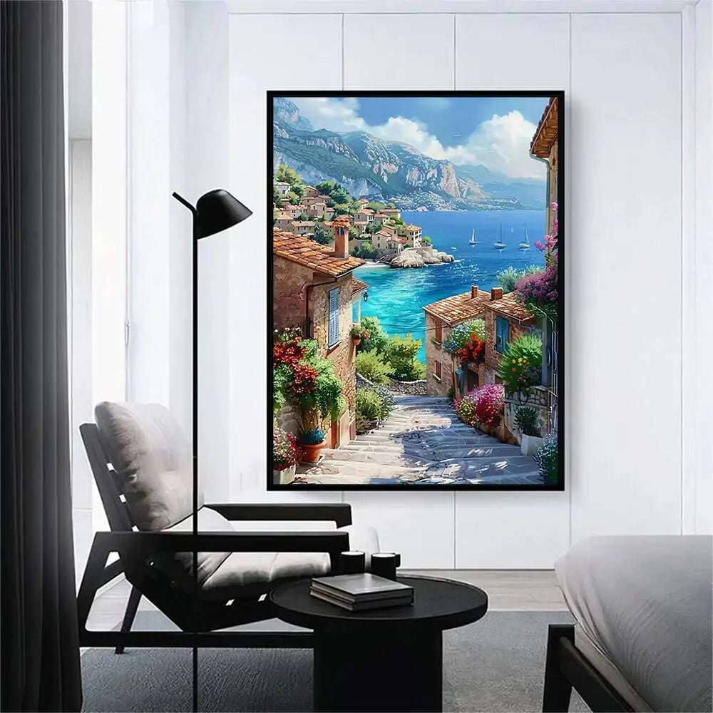 Diamond Painting Kit Street Seaside