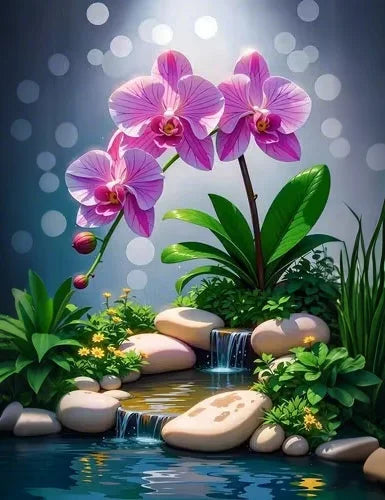 Orchid Diamond Art Painting