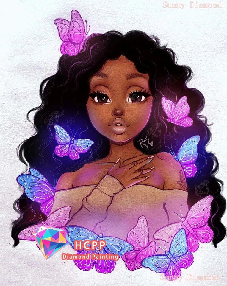 Black Girl Magic Diamond Painting Kit Square and Round Diamonds