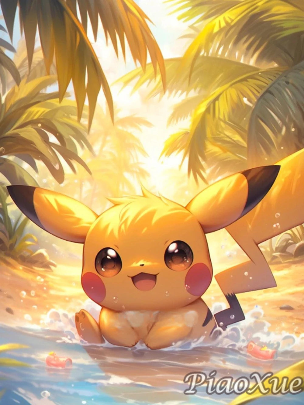 5D Diamond Painting Anime Pikachu
