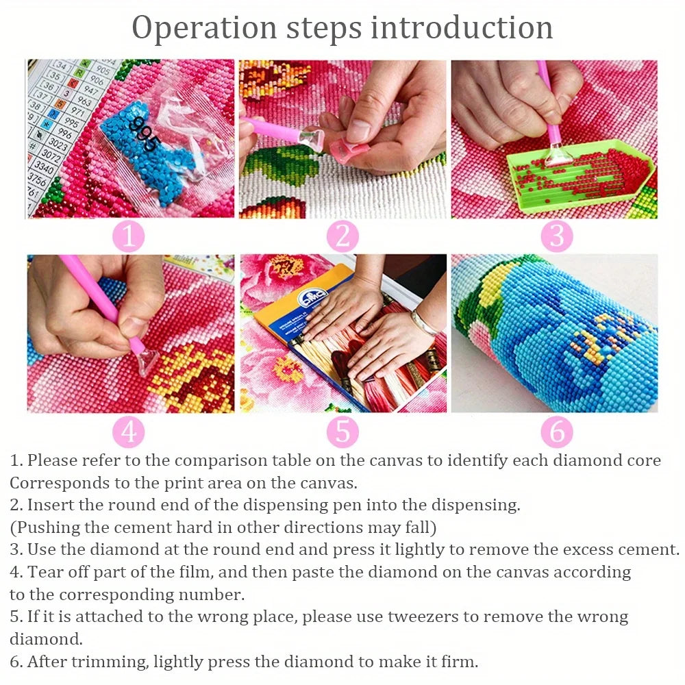 Pink Woman Diamond Painting Kit