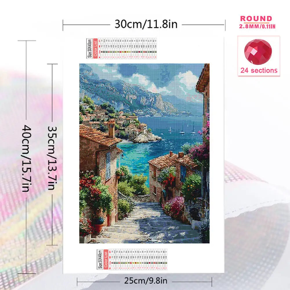 Diamond Painting Kit Street Seaside