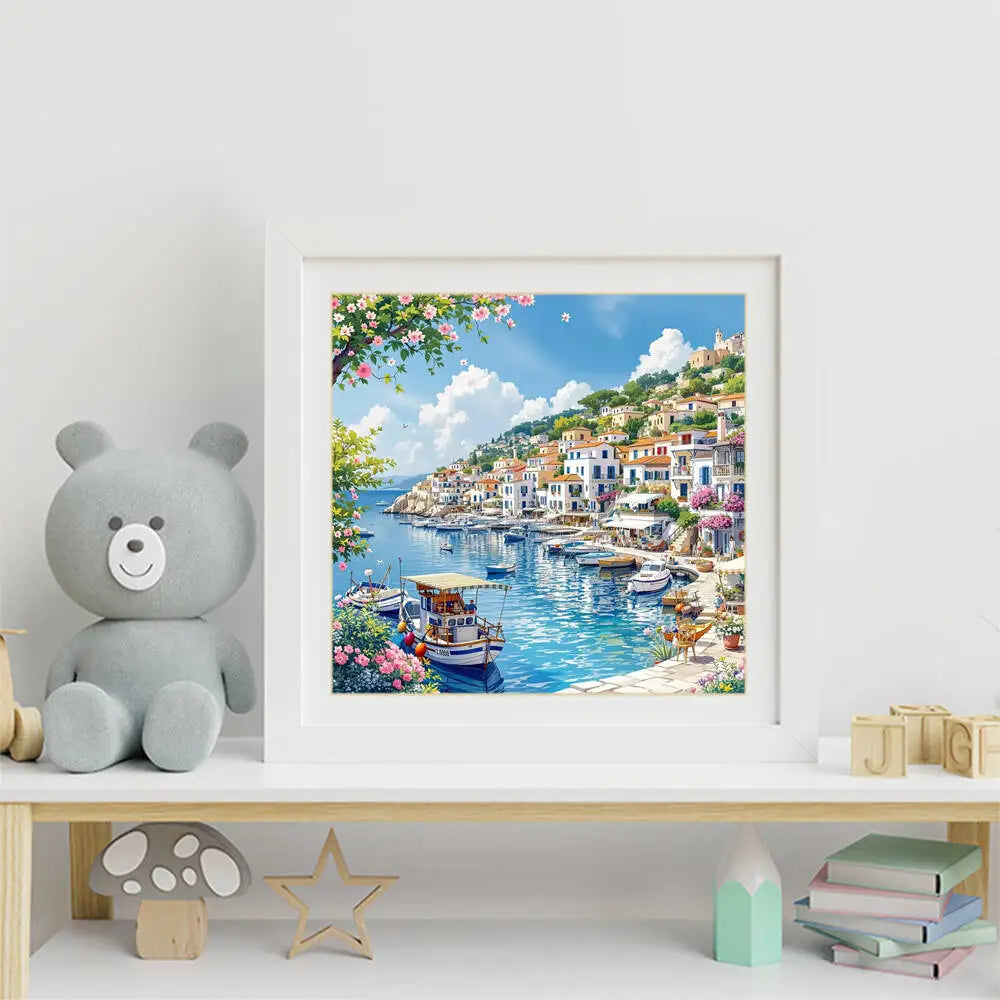Diamond Painting Kit Seaside Town