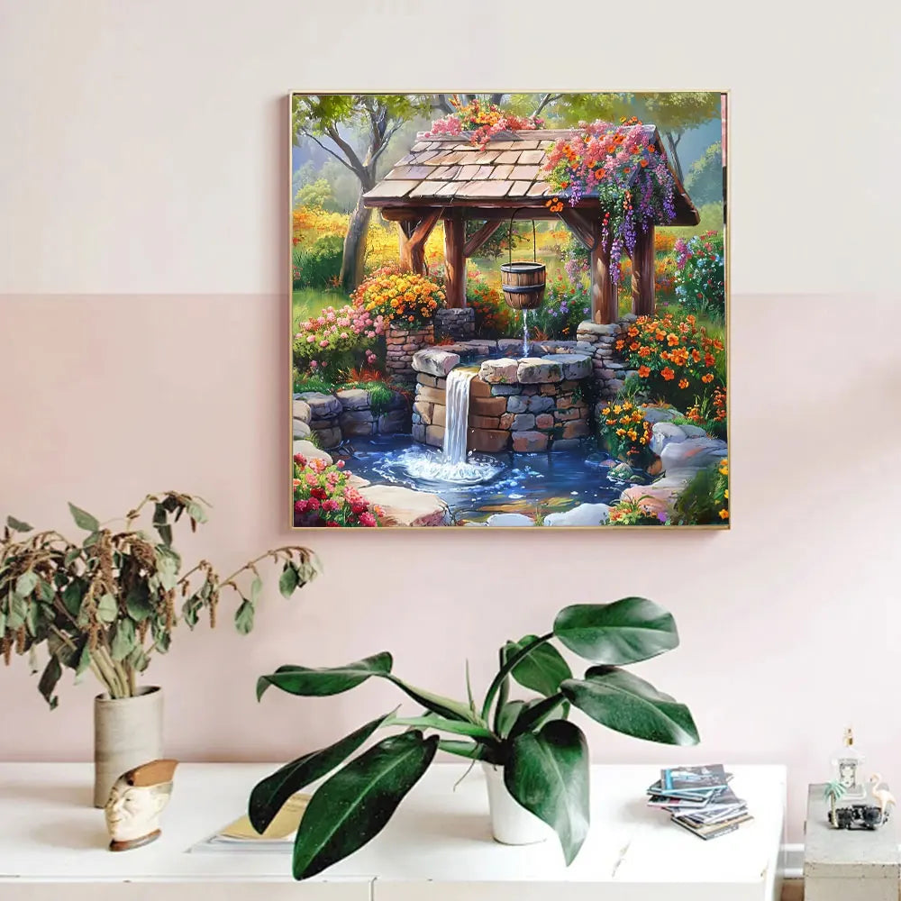 Garden Stone Well Diamond Painting