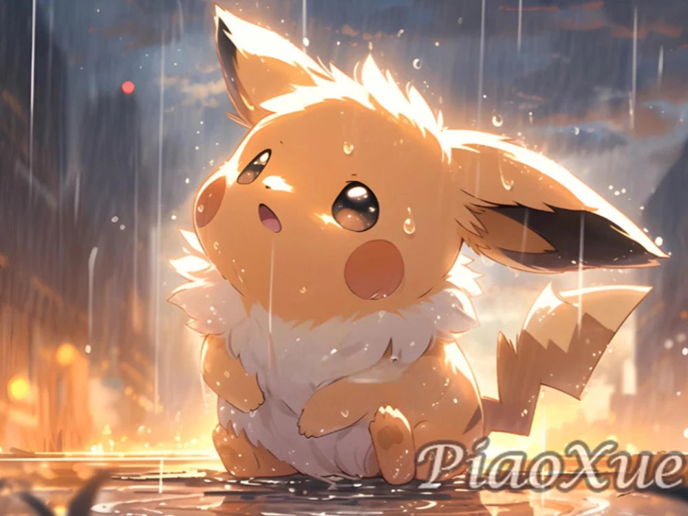 5D Diamond Painting Anime Pikachu