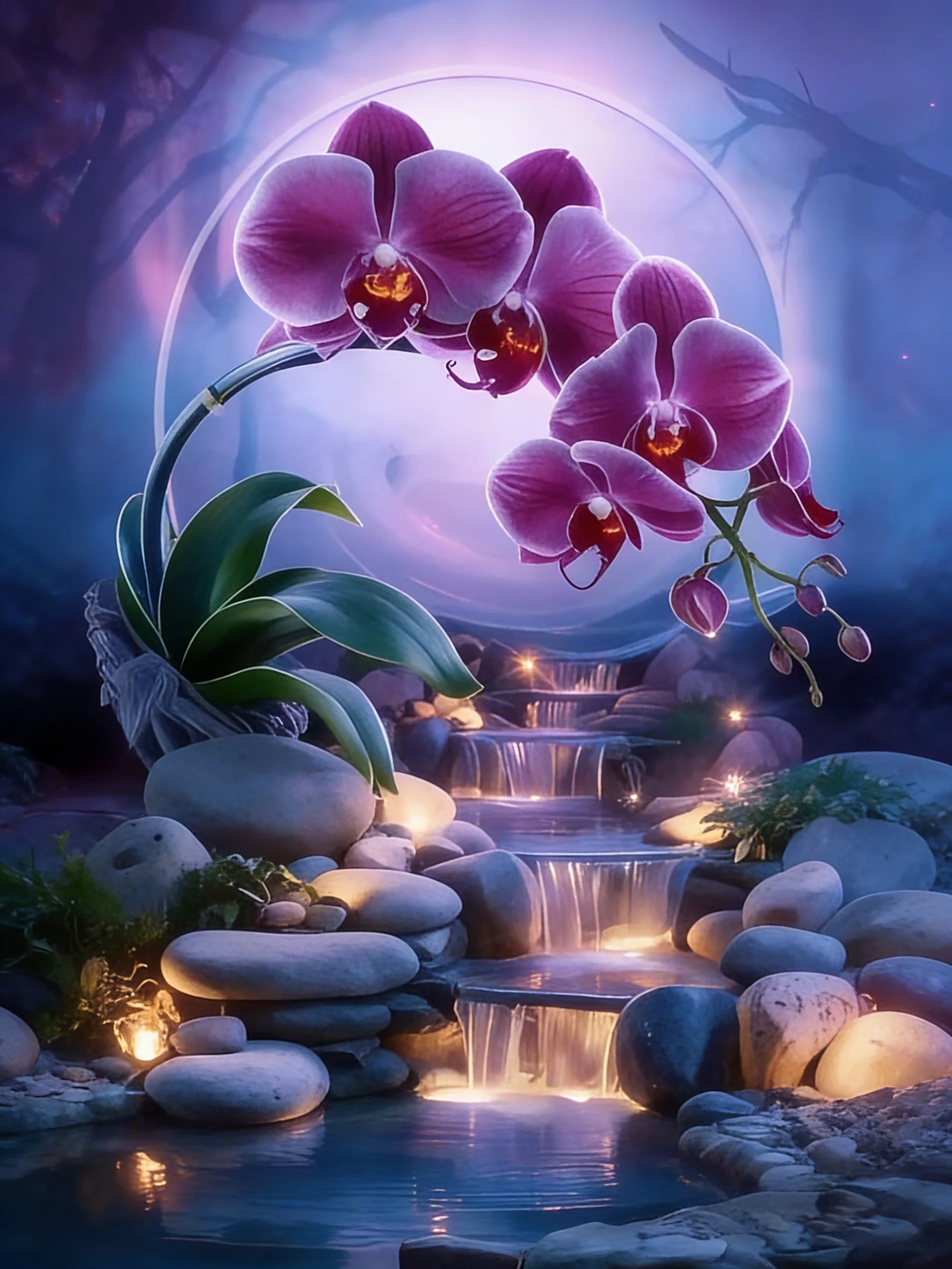 Orchid Diamond Art Painting