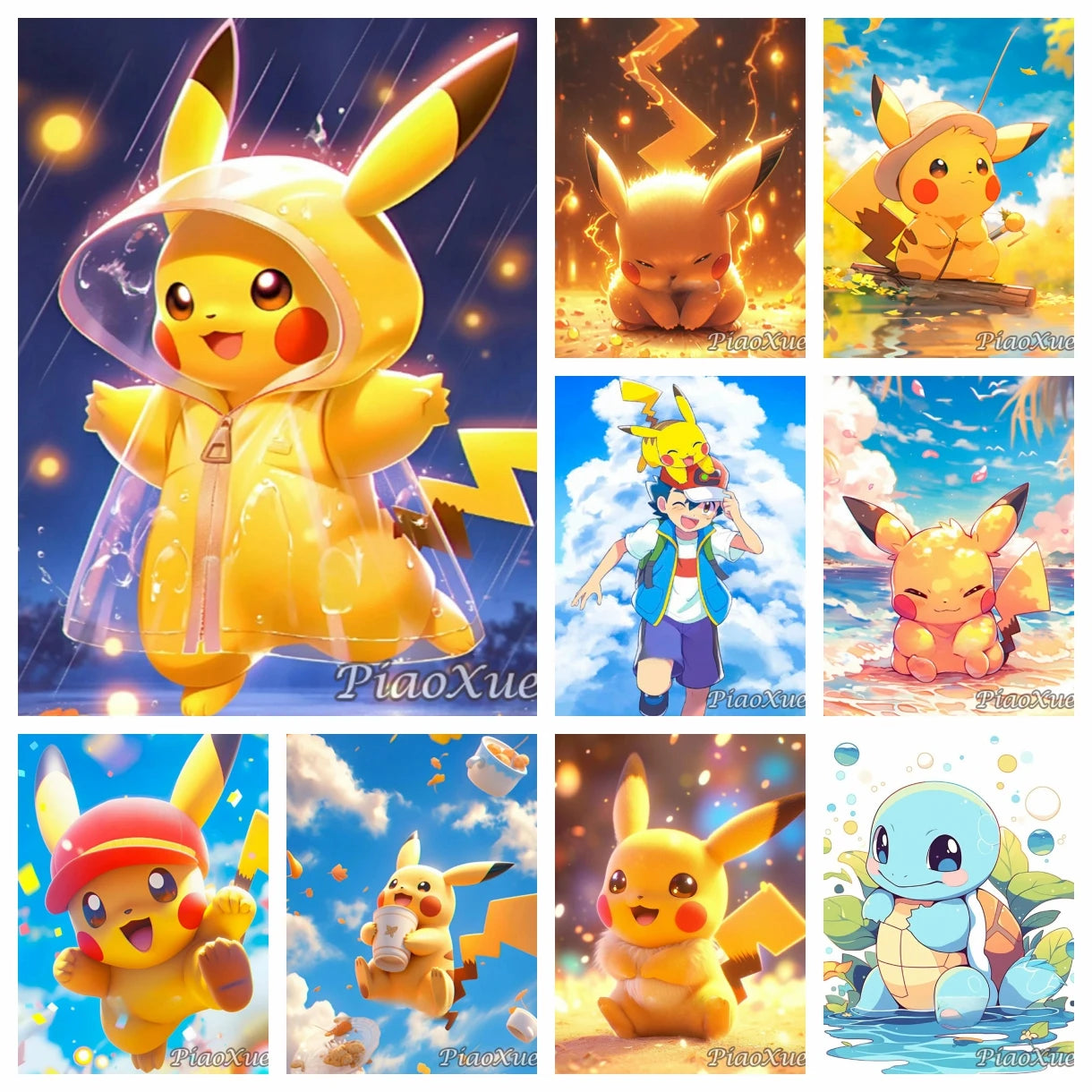 5D Diamond Painting Anime Pikachu