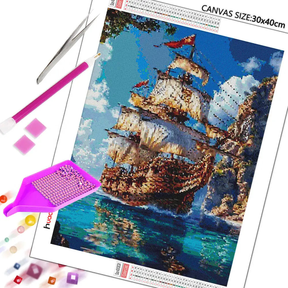 Sailing Ship Diamond Art Painting